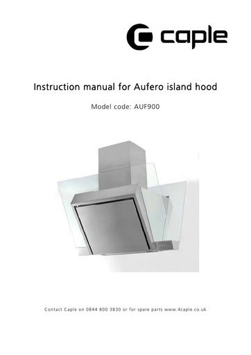 AUF900 Instruction manual