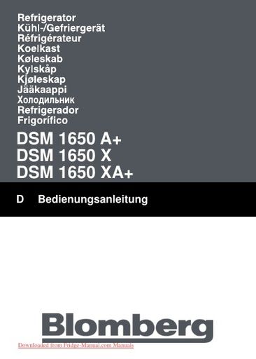 Blomberg DSM 1650 XA+ Fridge Freezer