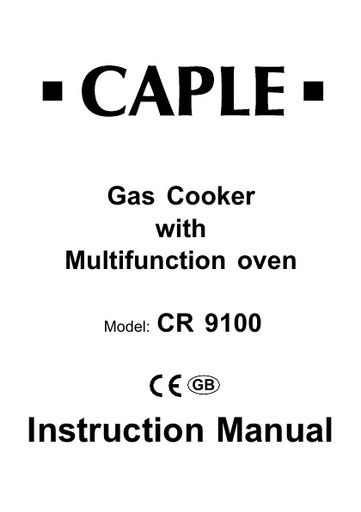 CR9100SS Instruction manual
