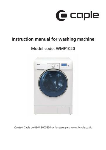 WMF1020 Instruction Manual