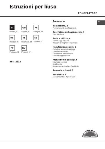 Hotpoint BFS 1222 1 Freezer