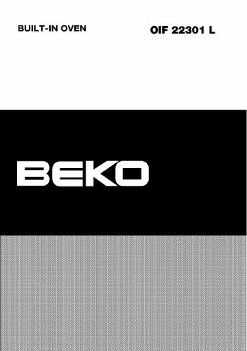Beko Left-Hand Side Opening Single Oven - HAP3501 Manuals