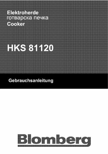 Blomberg HKS 81120 Range