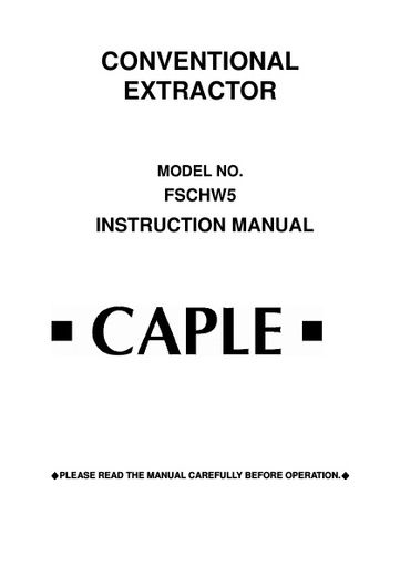 FSCHW5 UM Instruction manual