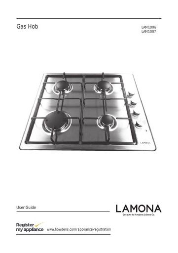 Lamona 60cm black gas hob - LAM1007
