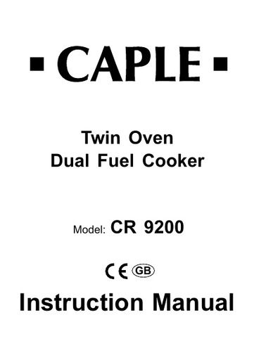 CR9200SS User manual