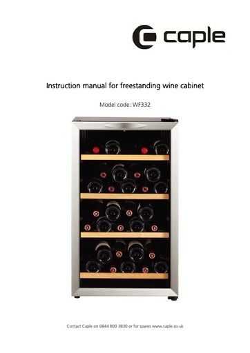 WF332 Instruction manual