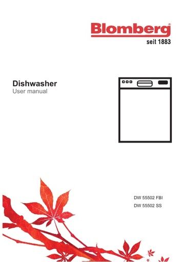 Blomberg DW 55502 SS Dishwasher