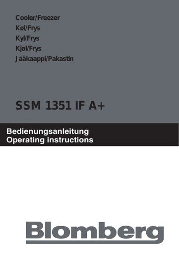 Blomberg SSM 1351 IF Refrigerator