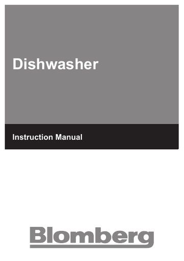 Blomberg GSS 9260 Dishwasher