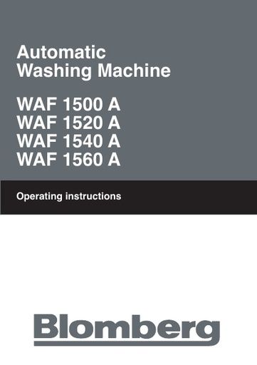 Blomberg WAF 1500 A Washing Machine
