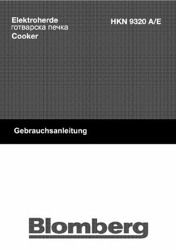 Blomberg HKN 9320 A Range