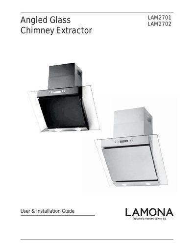 Lamona Stainless Steel 60cm Angled Chimney Extractor - LAM2572
