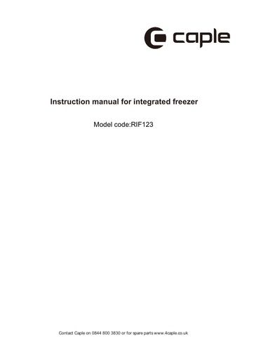 RIF123 Instruction manual