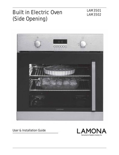 Lamona Left-Hand Side Opening Single Fan Oven - LAM3501 Manuals