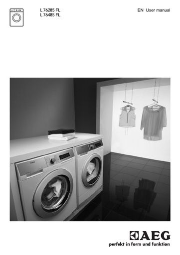 AEG L76285FL Washing Machine User manual