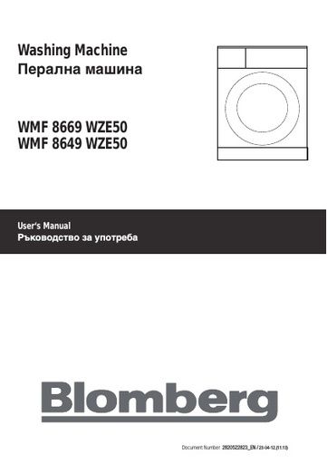 Blomberg WMF 8669 WZE50 Washing Machine