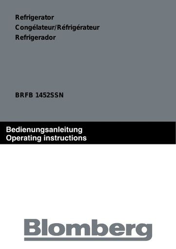 Blomberg BRFB 1452 SSN Fridge Freezer