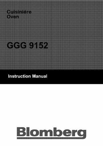 Blomberg GGG 9152 Range