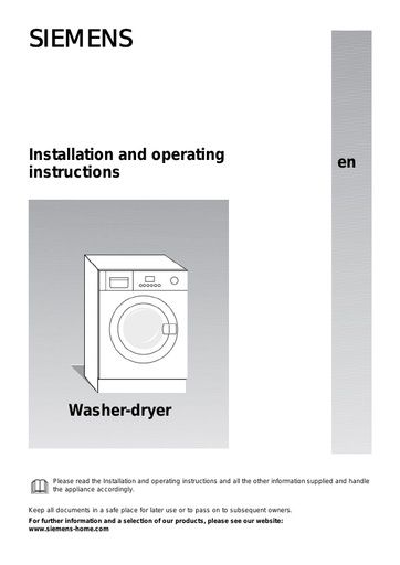 Siemens WK14D540GB Washer Dryer