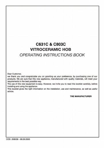 C803C Instruction manual