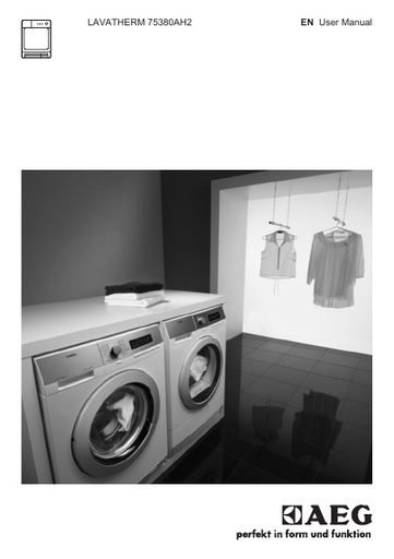 AEG T75380AH2 Dryer User manual