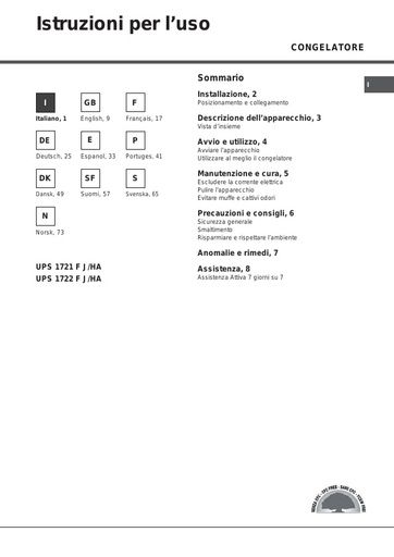 Hotpoint UPS 1722 F J HA Freezer