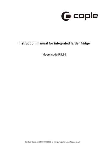 RIL89 Instruction manual