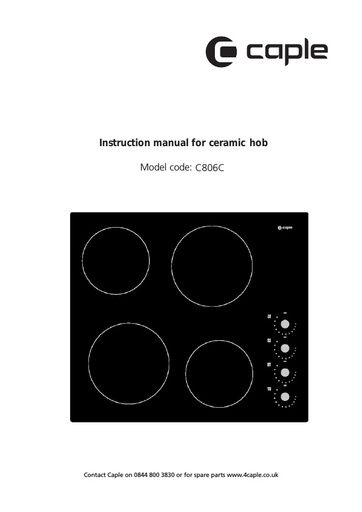 C806C Instruction manual