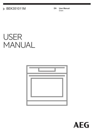 AEG HAG3601 single multi-function oven Manuals