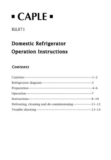 RiL871 Instruction manual