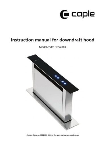 DD520BK Instruction manual