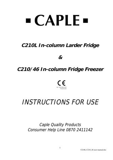 C210L C21046 Instruction manual