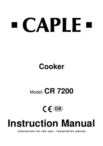 CR7200 Instruction manual