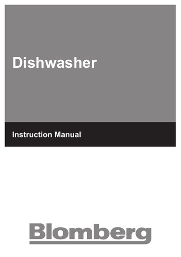Blomberg GSN 9423 A Dishwasher