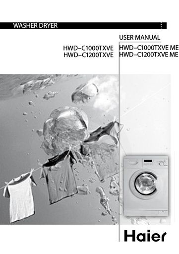 Haier HWD C1000TXVE Washer Dryer