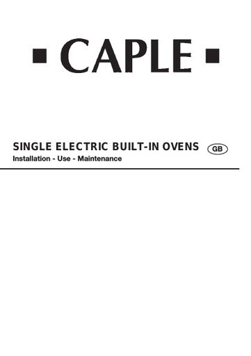 Caple C2351 C2350 C2340 C2341 C2240 C2211 C2210 C2110 Instruction manual