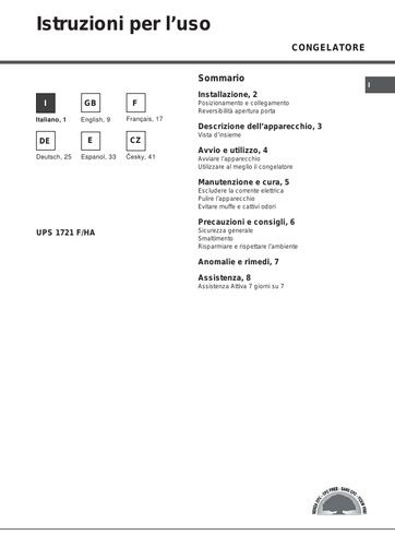 Hotpoint UPS 1721 F HA Freezer