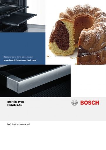 Bosch HBH3400 Single Fan Oven Manuals