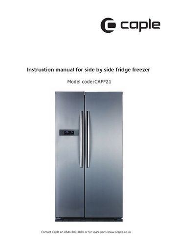 CAFF21 Instruction manual