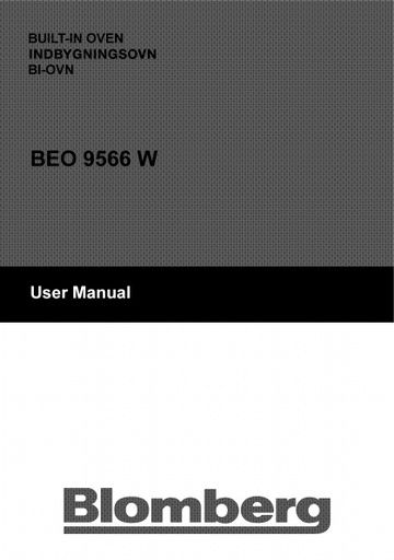 Blomberg BEO 9566 W Oven