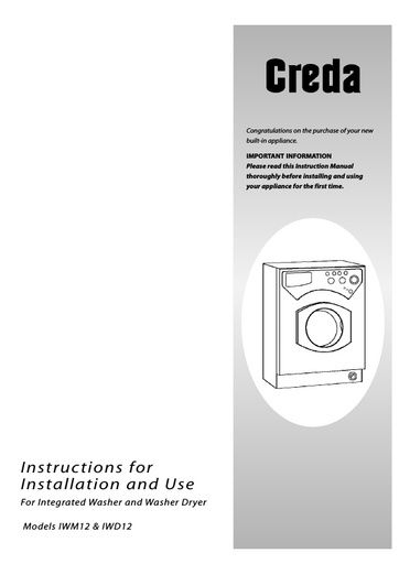 Creda IWD12 Washer Dryer