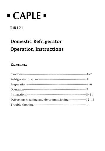 RiR121 Instruction manual