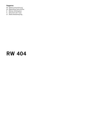 Gaggenau RW 404 Wine Cabinet