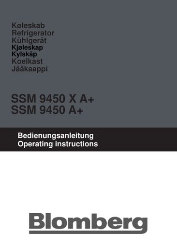Blomberg SSM 9450 Refrigerator