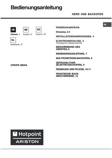 Hotpoint CP9VP6 DE HA Range