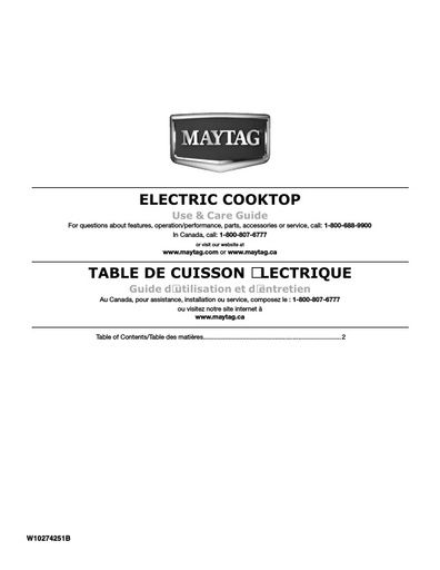 Maytag MEC4430WB Hob
