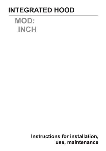 INCH4 DLINCH4 Instruction manual