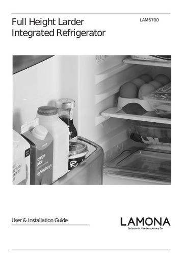 Lamona Full Height Integrated Larder Fridge - LAM6700