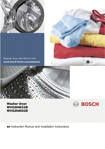 Bosch WVG3046SGB Washer Dryer